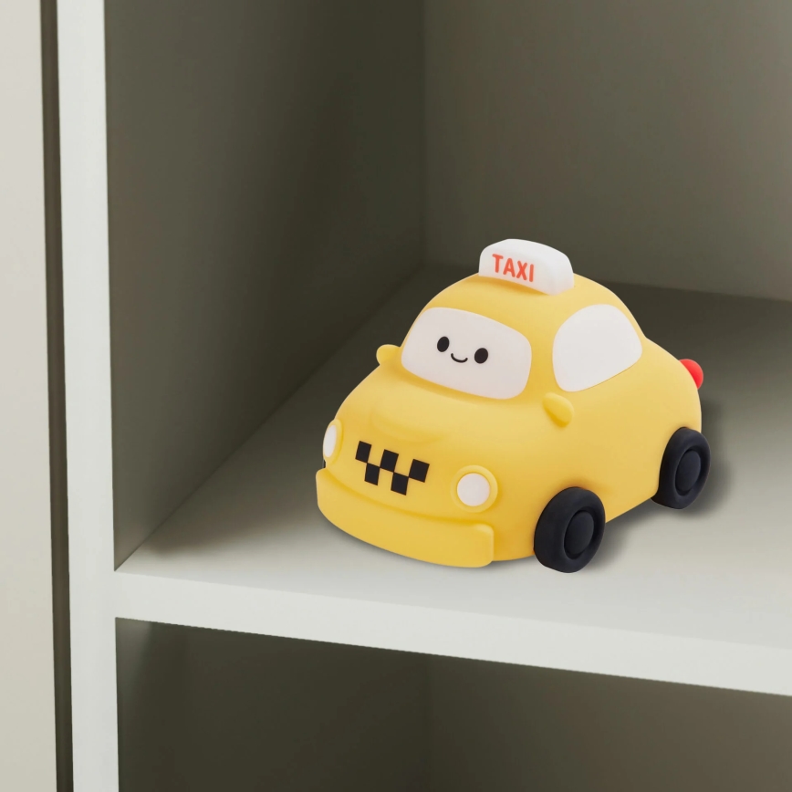 LED Himmennettävä lasten kosketus lamppu TAXI LED/1W/5V USB 1200 mAh taxi keltainen