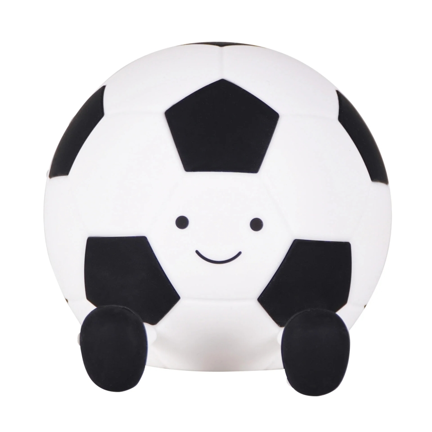 LED himmennettävä lasten kosketuslamppu FOOTBALL LED/2W/5V USB 1200 mAh valkoinen/musta