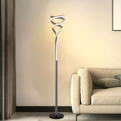 LED himmennettävä lattiavalaisin LED/50W/230V 3000-6500K harmaa + kaukosäädin