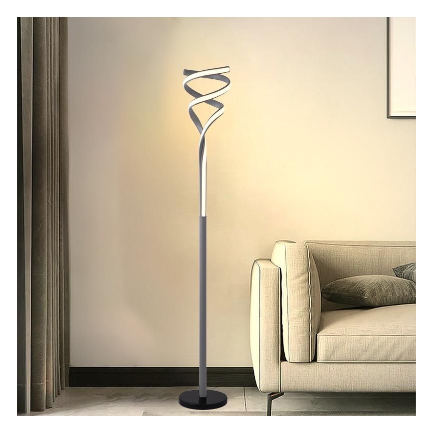 LED himmennettävä lattiavalaisin LED/50W/230V 3000-6500K harmaa + kaukosäädin