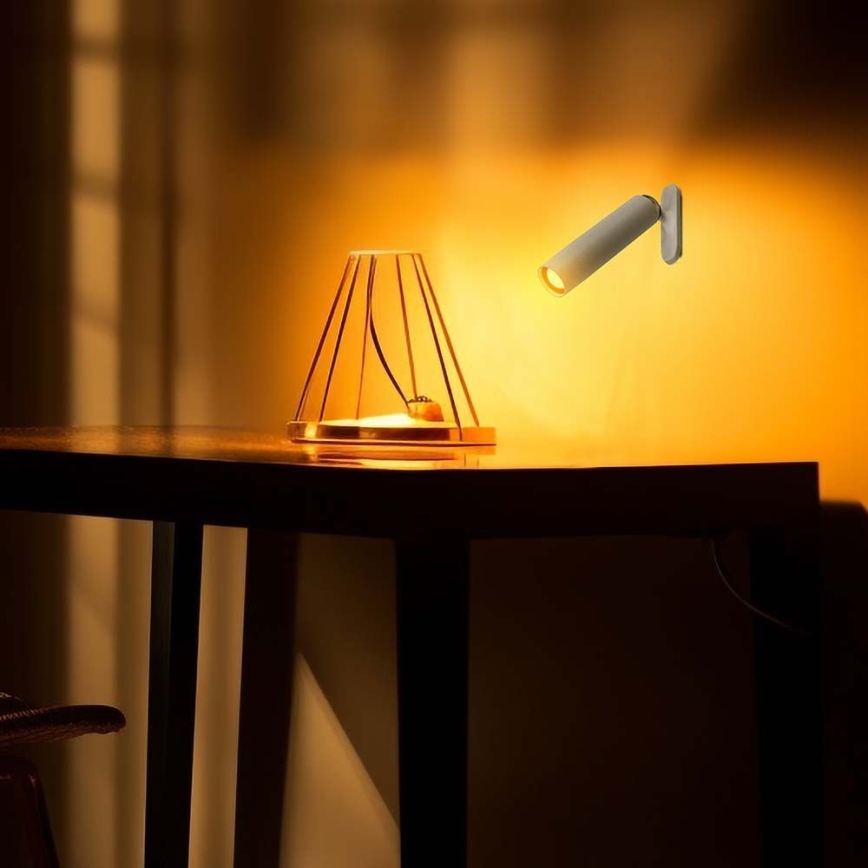 LED himmennettävä magneettinen ladattava pöytävalaisin 3-in-1 LED/3W/5V 4000K 1500 mAh valkoinen