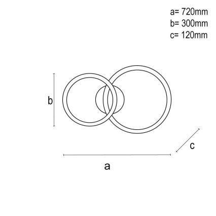 LED himmennettävä pinta-asennettava kattokruunu LED/110W/230V 3000-6500K + kaukosäädin