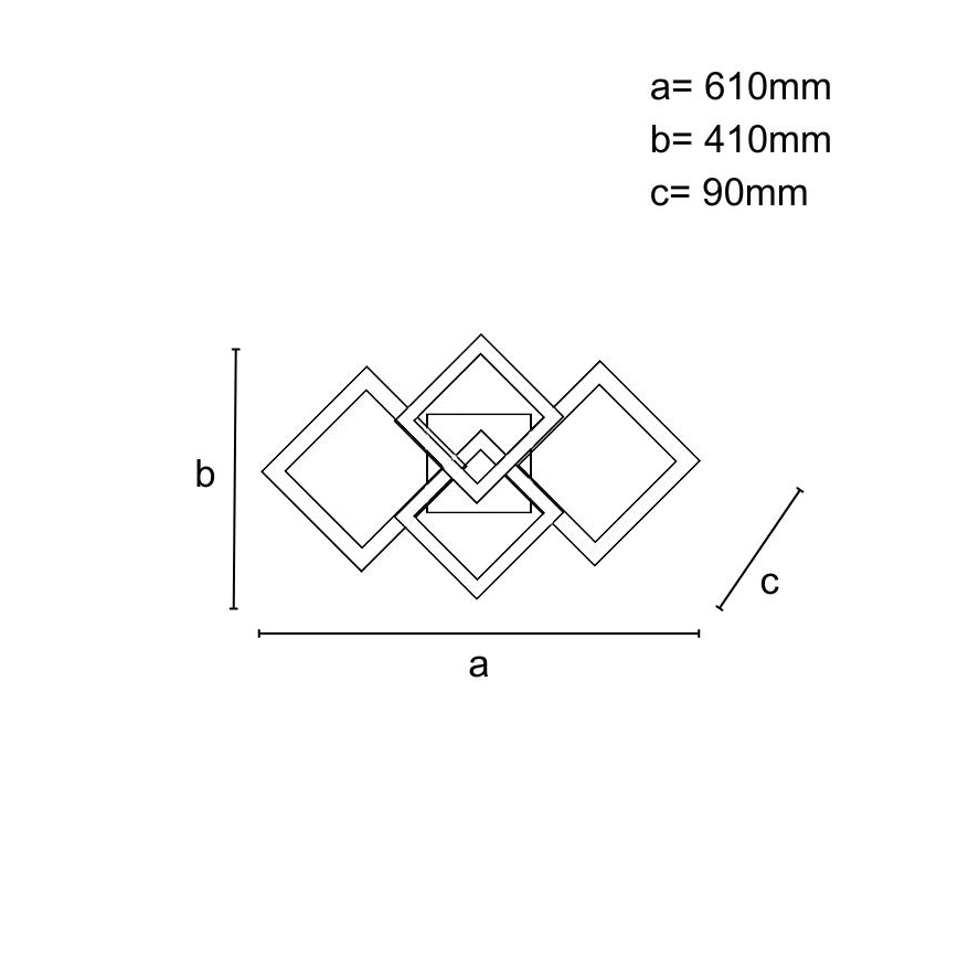 LED-himmennettävä pinta-asennettava kattokruunu LED/175W/230V 3000-6500K + kauko-ohjain