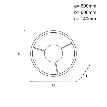 LED himmennettävä pinta-asennettava kattovalaisin LED/55W/230V 3000-6500K + kaukosäädin