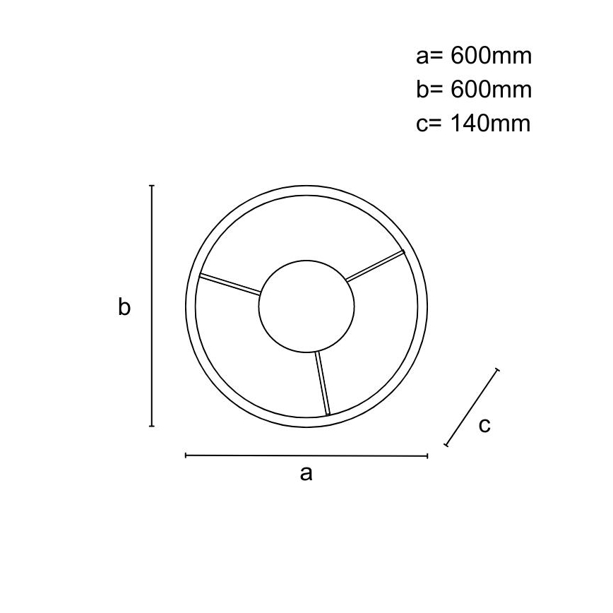 LED himmennettävä pinta-asennettava kattovalaisin LED/55W/230V 3000-6500K + kaukosäädin