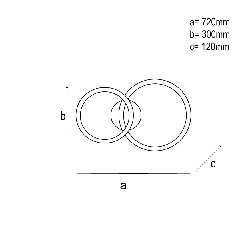 LED Himmennettävä pintakiinnitteinen kattokruunu LED/110W/230V 3000-6500K + kaukosäädin