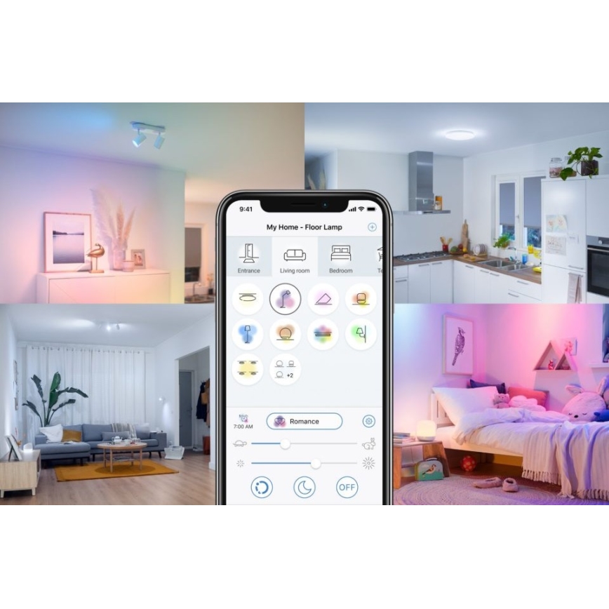 LED-himmennettävä polttimo FILAMENT A60 E27/6,7W/230V 2700-6500K CRI 90 Wi-Fi - WiZ