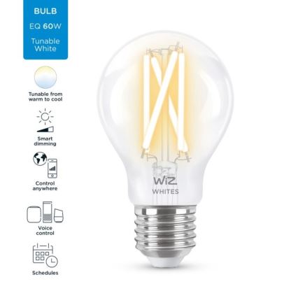 LED-himmennettävä polttimo FILAMENT A60 E27/6,7W/230V 2700-6500K CRI 90 Wi-Fi - WiZ