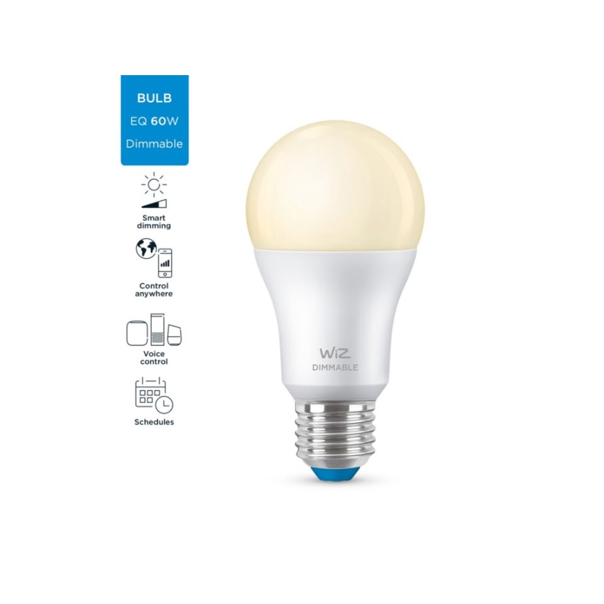 LED Himmennettävä polttimo A60 E27/8W/230V 2700K CRI 90 Wi-Fi - WiZ