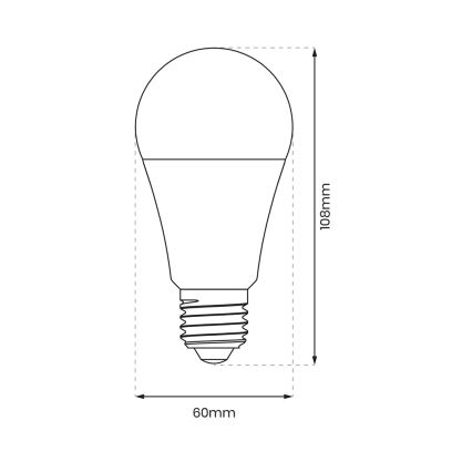 LED-himmennettävä polttimo A60 E27/9W/230V 4000K