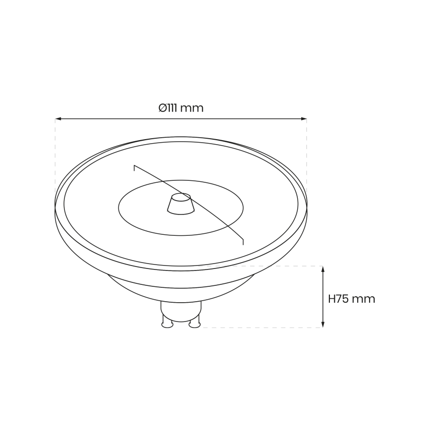 LED Himmennettävä polttimo AR111 GU10/10,5W/230V 4000K
