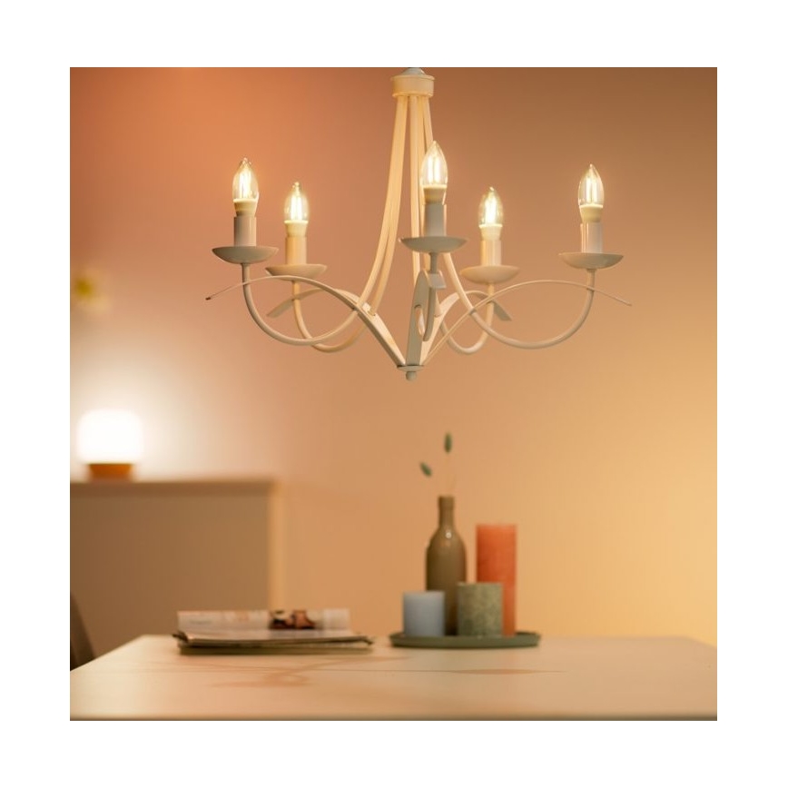 LED-himmennettävä polttimo FILAMENT C35 E14/4,9W/230V 2700-6500K CRI 90 Wi-Fi - WiZ