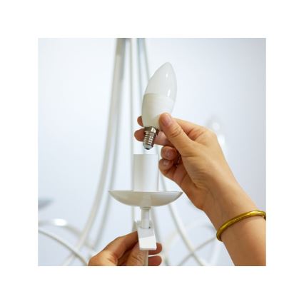 LED Himmennettävä polttimo C37 E14/4,9W/230V 2700K CRI 90 Wi-Fi - WiZ