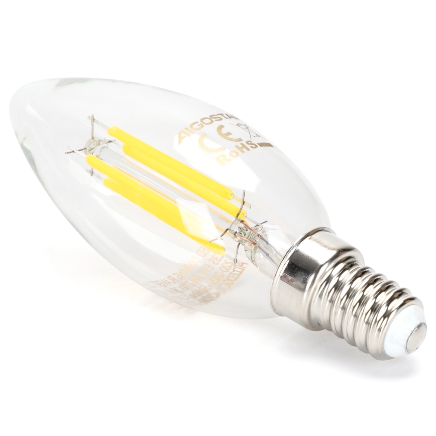 LED himmennettävä polttimo FILAMENT C35 E14/4W/230V 6500K - Aigostar
