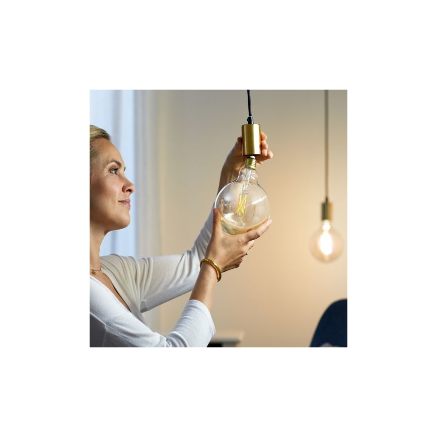 LED Himmennettävä polttimo FILAMENT G125 E27/7W/230V 2700-6500K CRI 90 Wi-Fi - WiZ