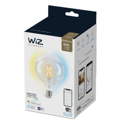 LED Himmennettävä polttimo FILAMENT G125 E27/7W/230V 2700-6500K CRI 90 Wi-Fi - WiZ