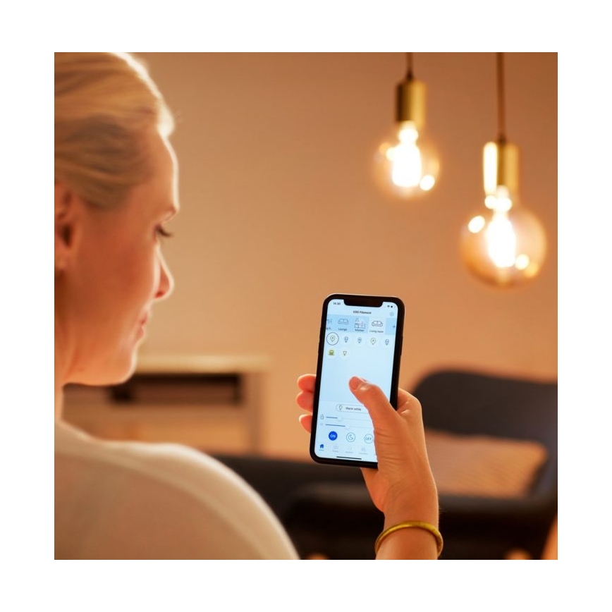 LED-himmennettävä polttimo FILAMENT G95 E27/6,7W/230V 2700-6500K CRI 90 Wi-Fi - WiZ