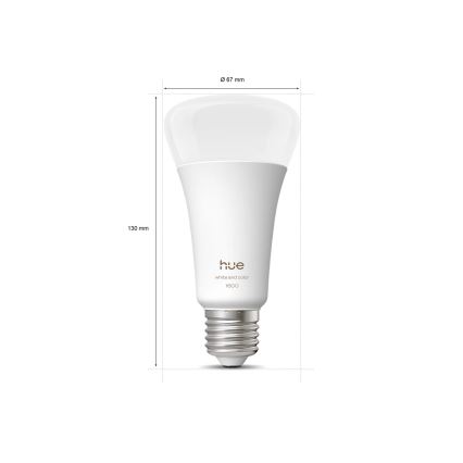 LED-himmennettävä lamppu Philips Hue WHITE AND COLOR AMBIANCE E27/11,8W/230V 1000-20000K