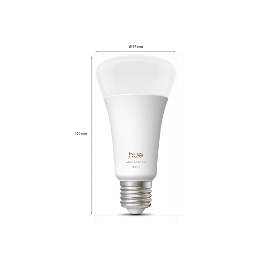 LED-himmennettävä lamppu Philips Hue WHITE AND COLOR AMBIANCE E27/11,8W/230V 1000-20000K