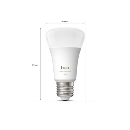 LED-himmennettävä polttimo Philips Hue WHITE AMBIANCE E27/8,1W/230V 1000-20000K