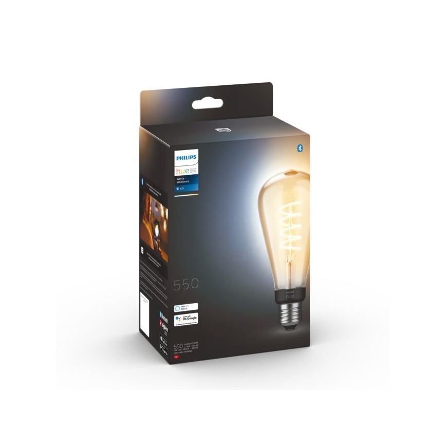 LED Himmennettävä polttimo Philips Hue WHITE AMBIANCE ST72 E27/7W/230V 2200-4500K
