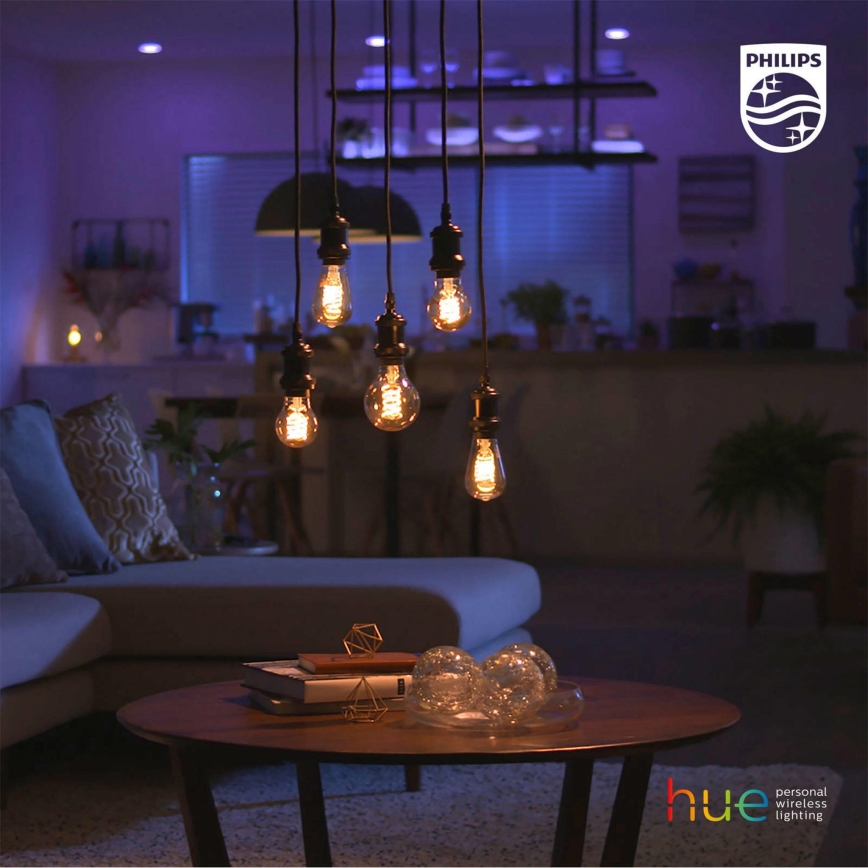 LED Himmennettävä polttimo Philips Hue WHITE FILAMENT A60 E27/7W/230V 2100K