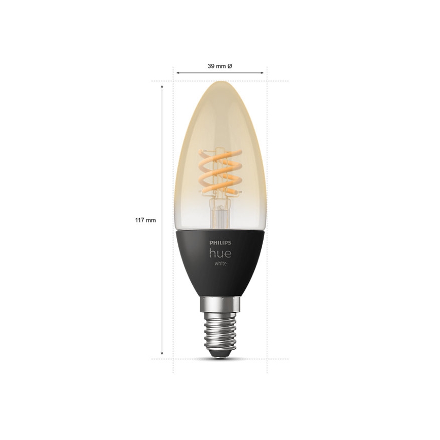 LED Himmennettävä polttimo Philips Hue WHITE FILAMENT E14/4,5W/230V 2100K