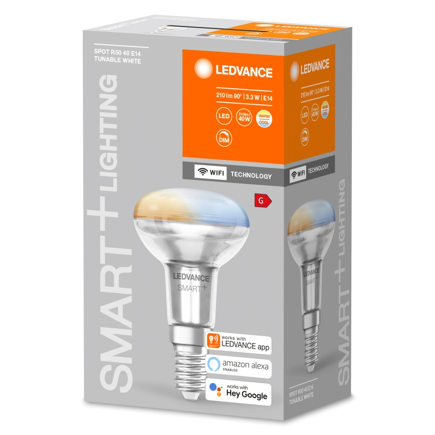 Himennettävä LED-reflektorilamppu SMART+ R50 E14/3,3W/230V 2700-6500K Wi-Fi - Ledvance