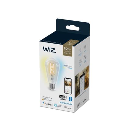 LED Himmennettävä polttimo FILAMENT ST64 E27/6,7W/230V 2700-6500K CRI 90 Wi-Fi - WiZ