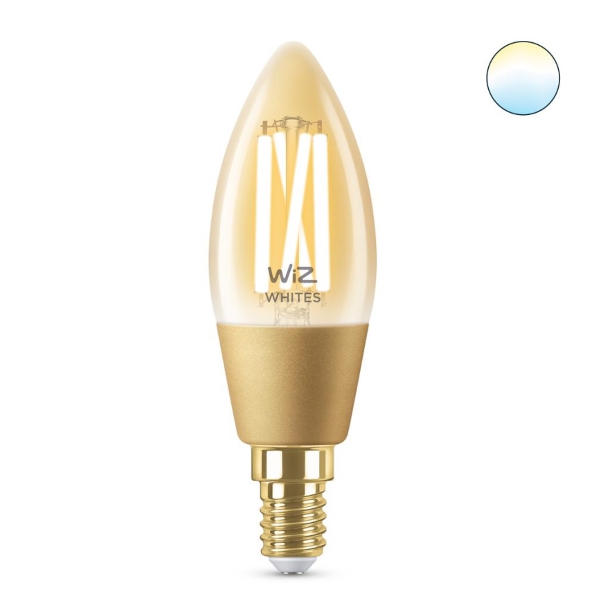 LED-himmennettävä polttimo VINTAGE FILAMENT C35 E14/4,9W/230V 2000-5000K CRI 90 Wi-Fi - WiZ