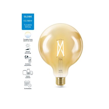 LED Himmennettävä polttimo VINTAGE FILAMENT G125 E27/6,7W/230V 2000-5000K CRI 90 Wi-Fi - WiZ