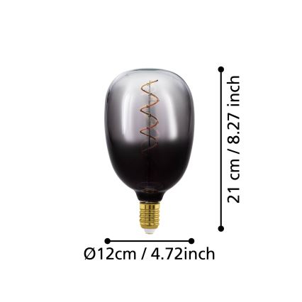 LED Himmennettävä polttimo VINTAGE T120 E27/4W/230V 1800K savunvärinen - Eglo 110227