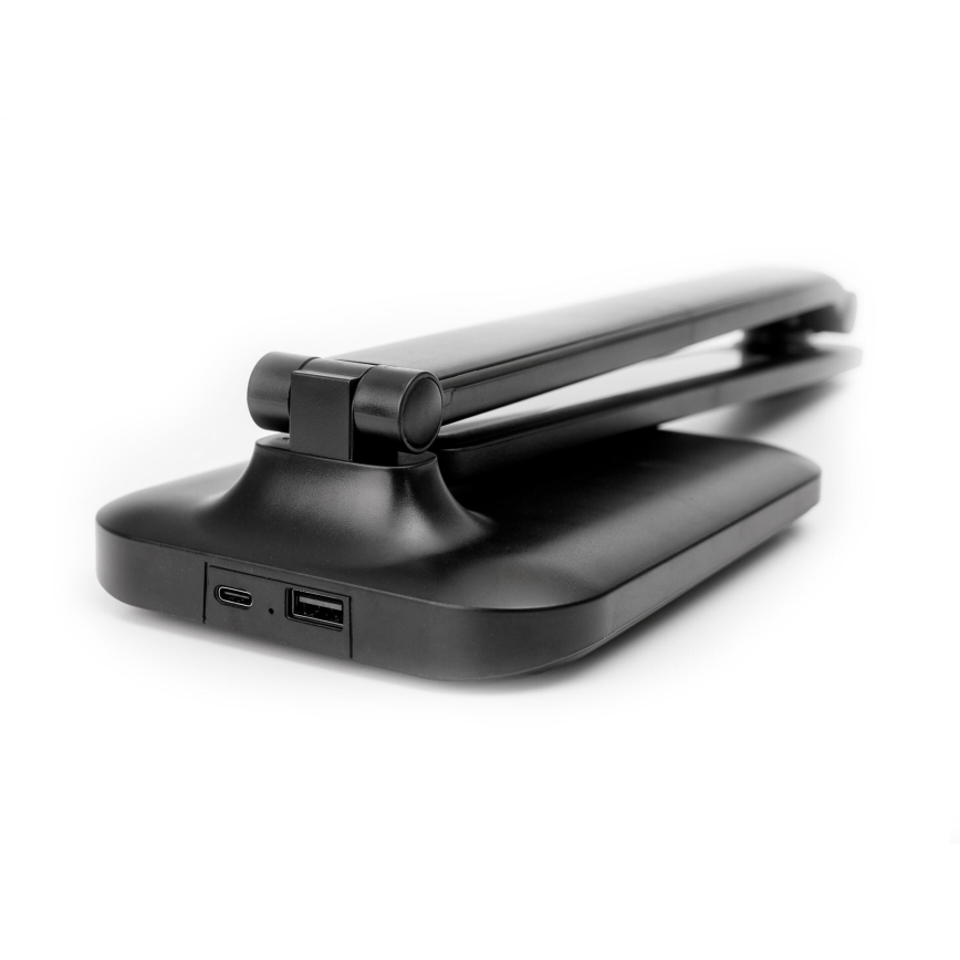 LED-himmennettävä pöytälamppu kosketuskytkimellä ja USB-portilla REMUS LED/5W/230V musta