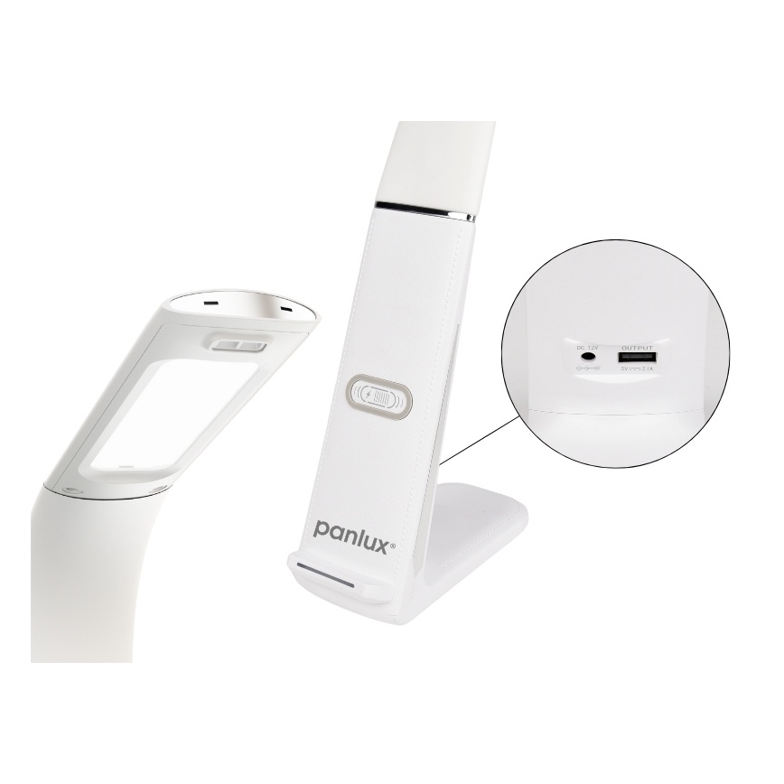 Himmennettävä LED-pöytävalaisin langattomalla latauksella ja liiketunnistimella LORD EVO LED/8W/230V 3000K/4500K/6000K valkoinen