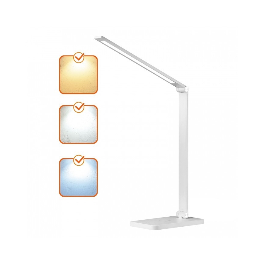 Himmennettävä LED-pöytälamppu langattomalla Qi-latauksella NOBLITE Q LED/7W/230V 3000/4000/6500K valkoinen