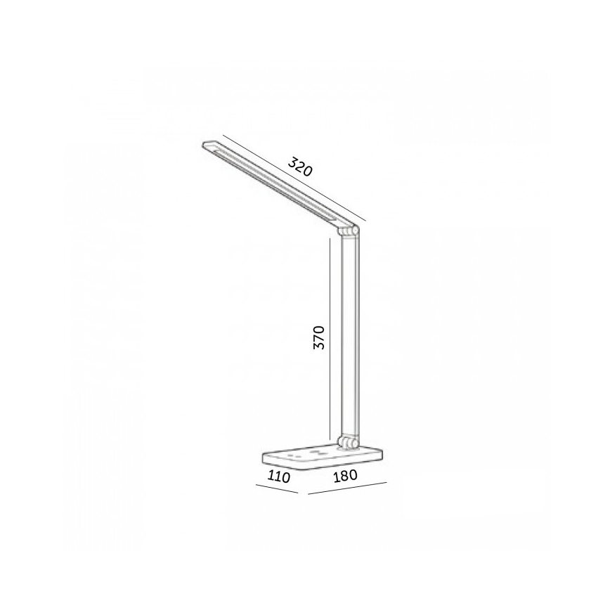 Himmennettävä LED-pöytälamppu langattomalla Qi-latauksella NOBLITE Q LED/7W/230V 3000/4000/6500K valkoinen