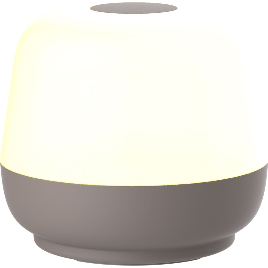 LED himmennettävä kosketusohjattu ulkokäyttöön tarkoitettu pöytävalaisin SAMBA LED/1,2W/5V USB 1200 mAh IP44 harmaa