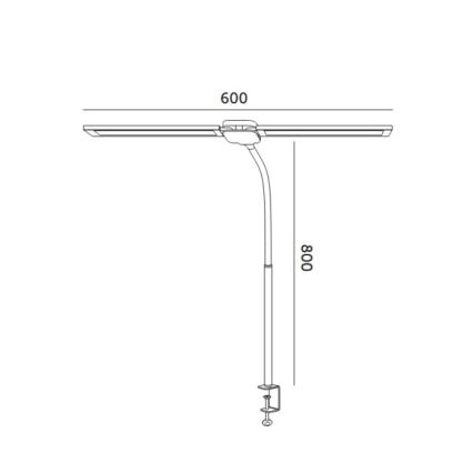 LED-himmennettävä pöytälamppu USB TENUIX DUO LED/14W/5V 3000-6000K musta