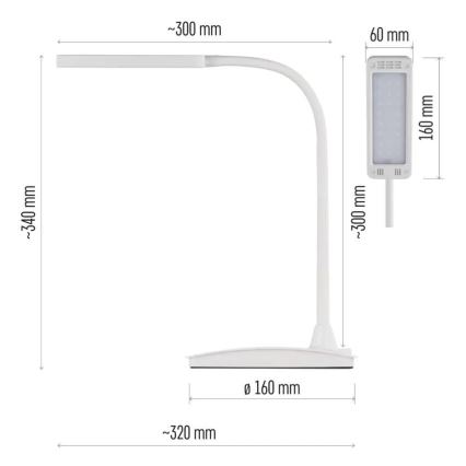 LED himmennettävä pöytävalaisin EDDY LED/6W/230V 3000/4500/6800K valkoinen