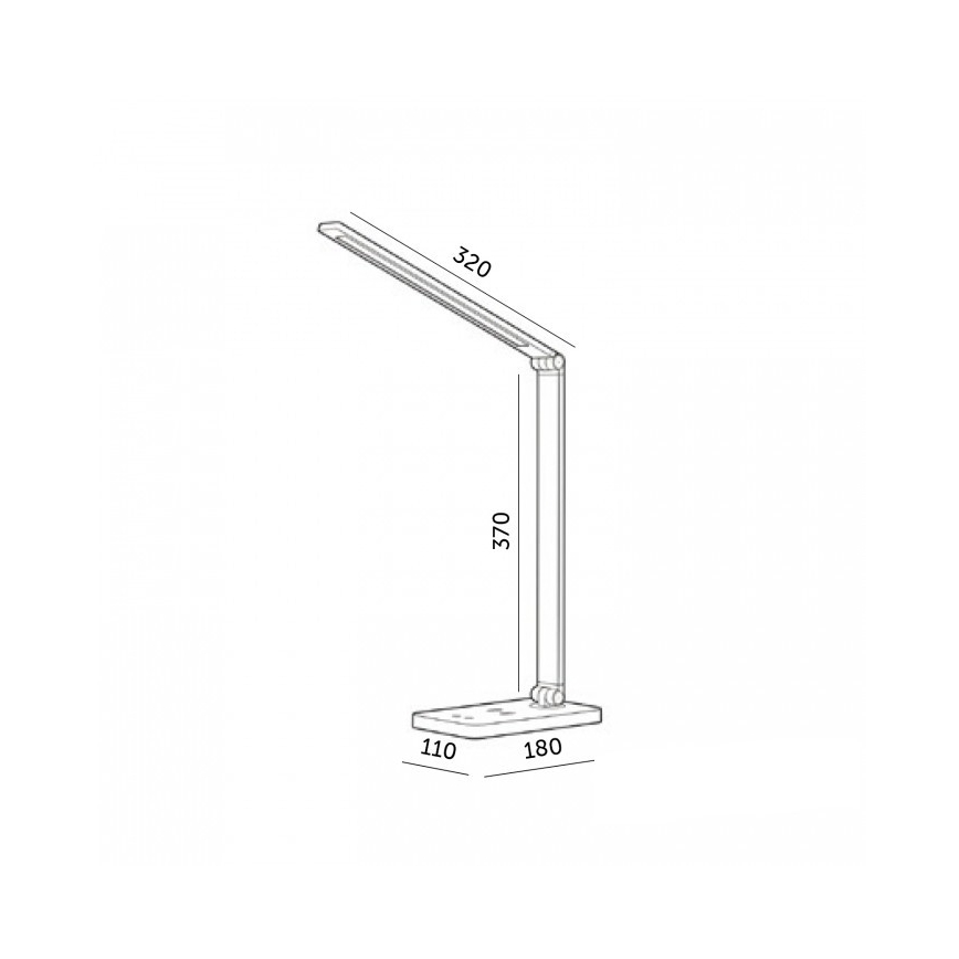 LED-himmennettävä pöytävalaisin langattomalla QI-latauksella NOBLITE Q LED/7W/230V 3000/4000/6500K musta