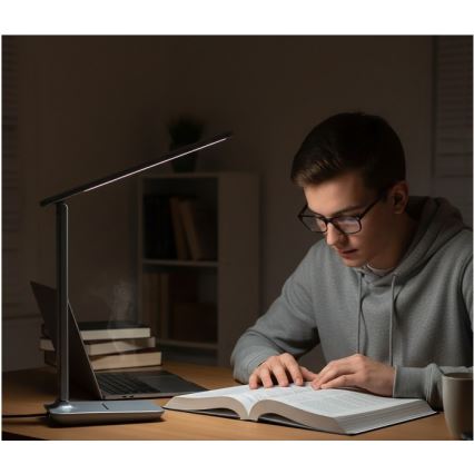 LED-himmennettävä pöytävalaisin NOBLITE N LED/7W/230V 3000/4000/6500K harmaa