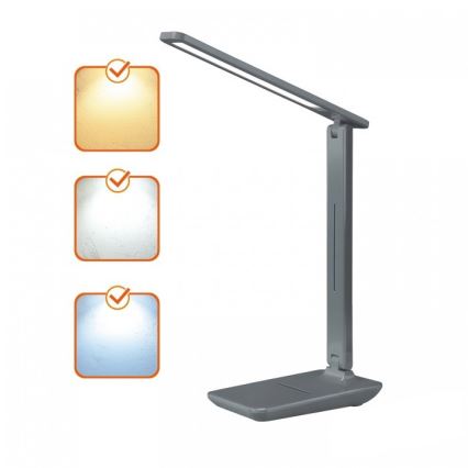 LED-himmennettävä pöytävalaisin NOBLITE N LED/7W/230V 3000/4000/6500K harmaa