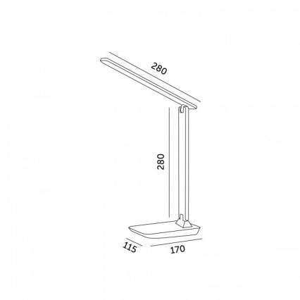 LED-himmennettävä pöytävalaisin NOBLITE N LED/7W/230V 3000/4000/6500K harmaa