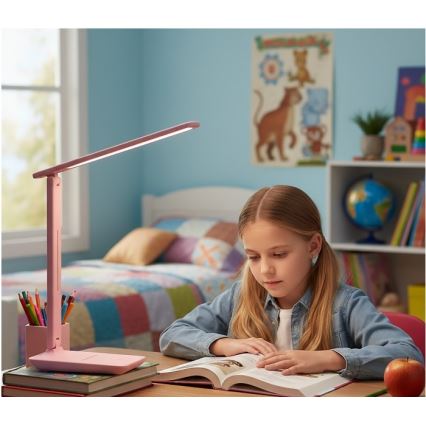 LED-himmennettävä pöytävalaisin NOBLITE N LED/7W/230V 3000/4000/6500K vaaleanpunainen