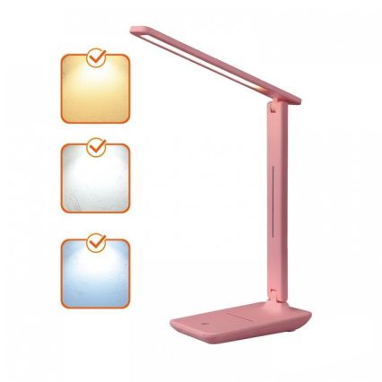 LED-himmennettävä pöytävalaisin NOBLITE N LED/7W/230V 3000/4000/6500K vaaleanpunainen