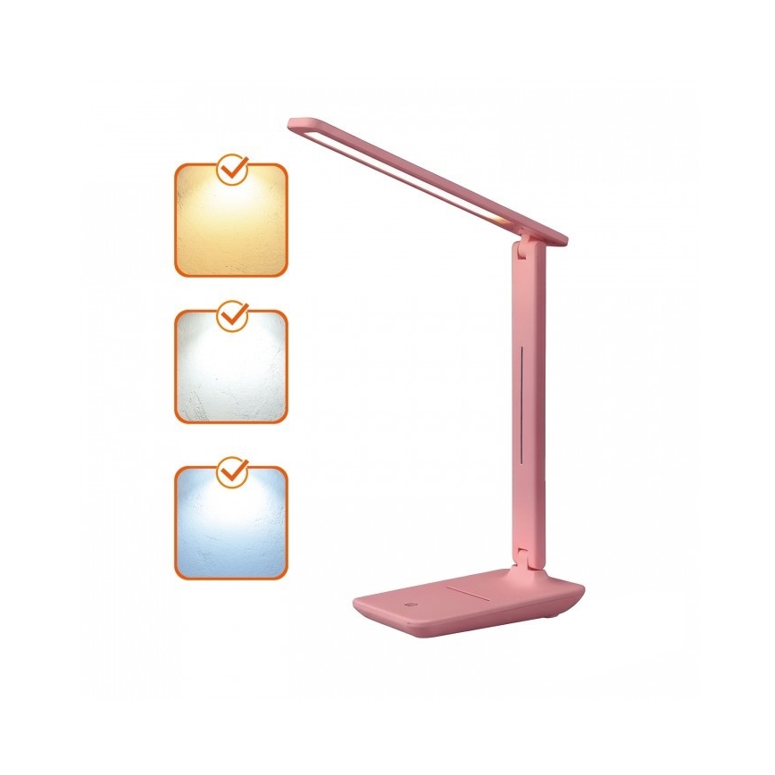 LED-himmennettävä pöytävalaisin NOBLITE N LED/7W/230V 3000/4000/6500K vaaleanpunainen