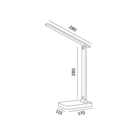 LED himmennettävä pöytävalaisin NOBLITE N LED/7W/230V 3000/4000/6500K valkoinen