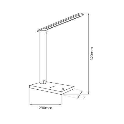 LED himmennettävä pöytävalaisin POST LED/5W/5V 3000-6500K valkoinen