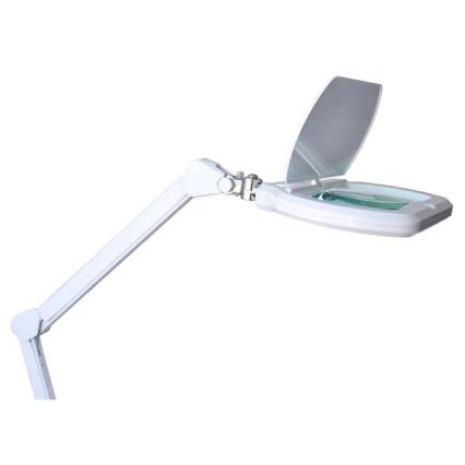 LED Himmennettävä pöytävalaisin suurennuslasilla LED/12W/230V valkoinen
