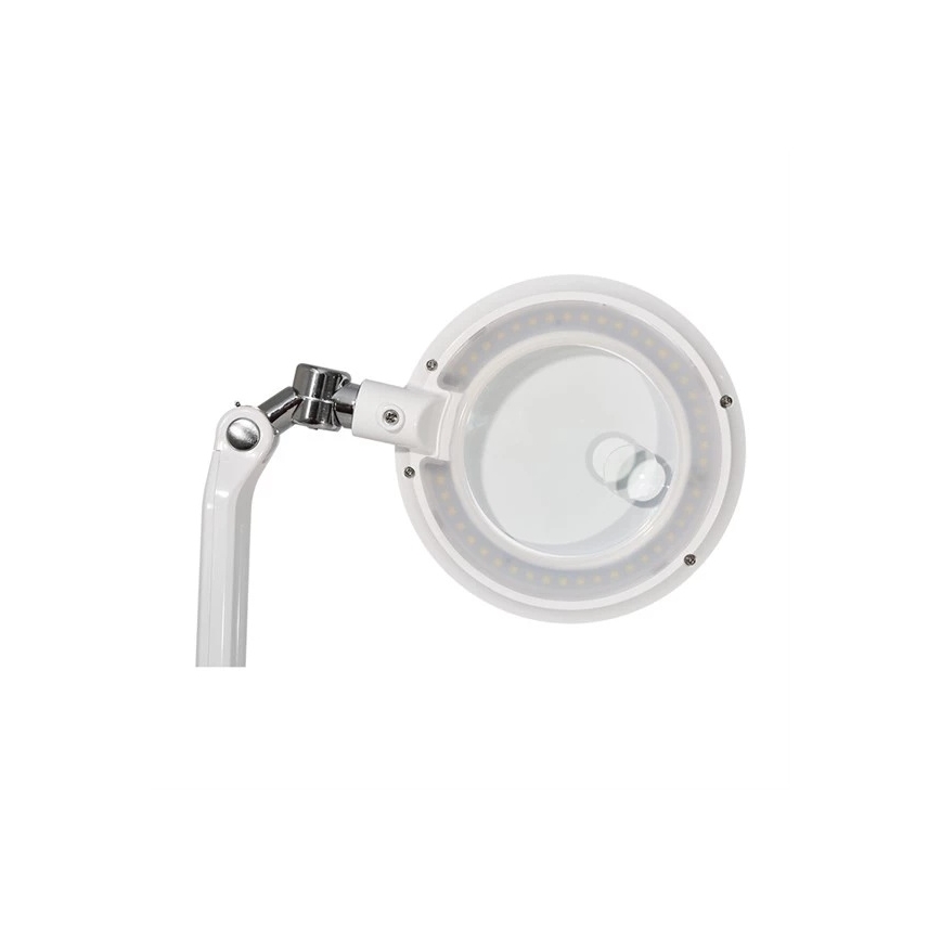LED-himmennettävä pöytävalaisin suurennuslasilla LED/7W/230V 6500K valkoinen